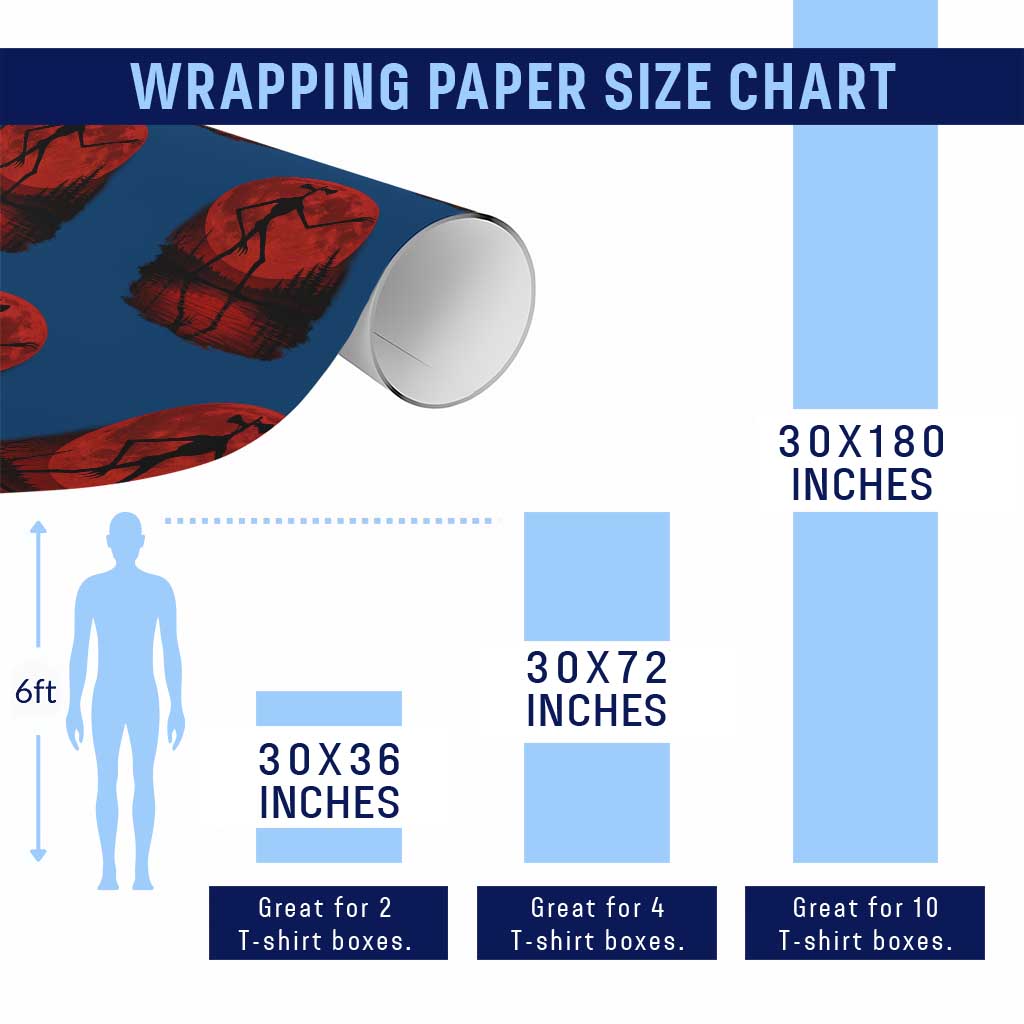 Siren Head Wrapping Paper Roll Supernatural American Cryptid Full Blood Moon Halloween TS10 Print Your Wear