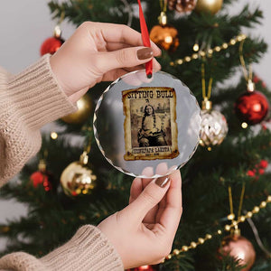 Sitting Bull Crystal Glass Ornament Native American Indian Chief Hunkpapa Lakota Sioux - Print Your Wear
