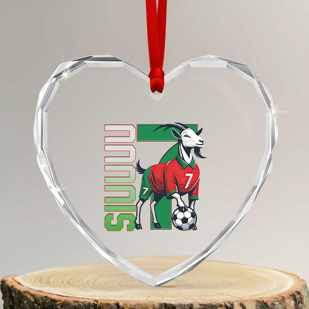 Siuuuu Game Day Soccer Celebration Heart Crystal Glass Ornament Gift For Fans TS12 Transparent Glass 3'' Heart Print Your Wear