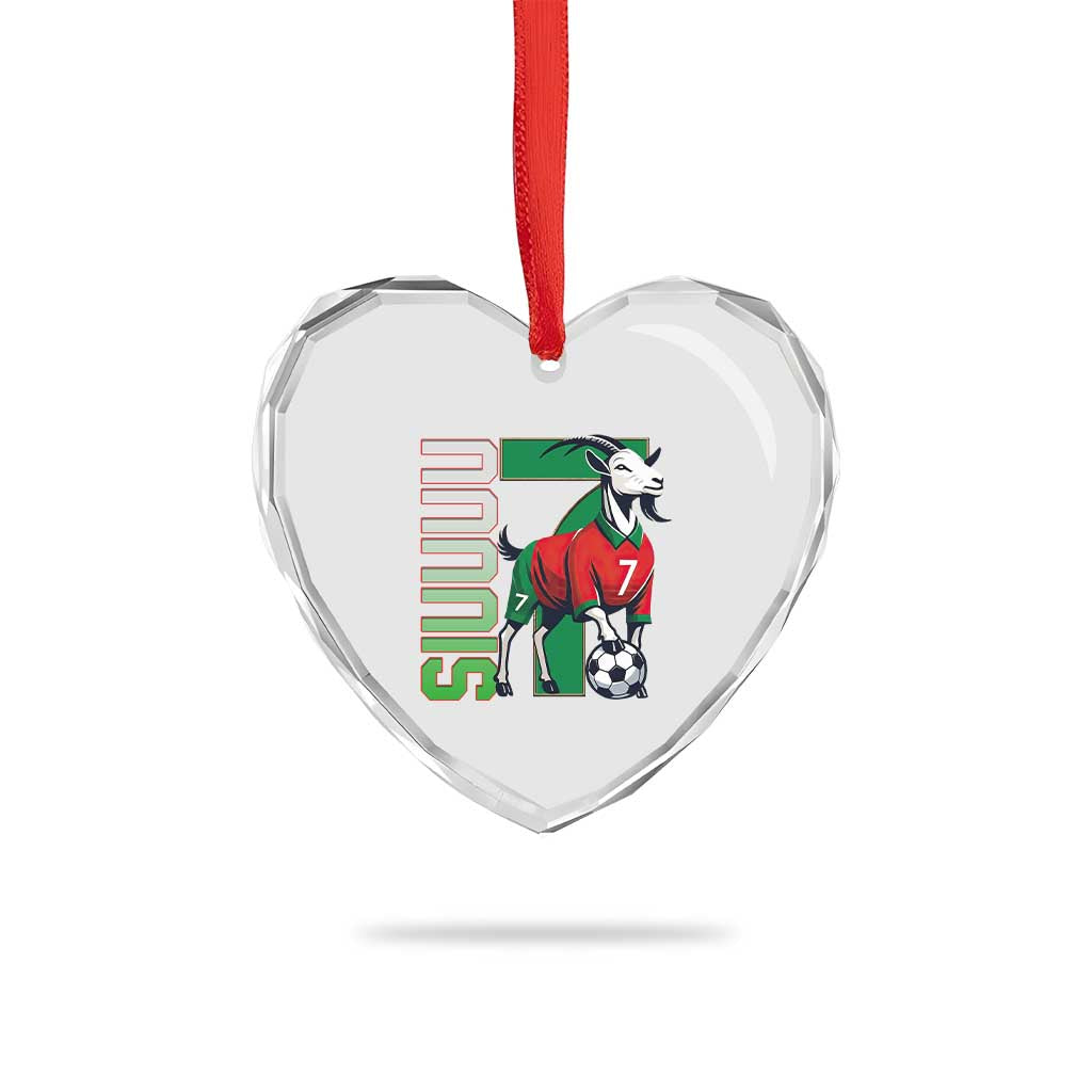 Siuuuu Game Day Soccer Celebration Heart Crystal Glass Ornament Gift For Fans TS12 Print Your Wear