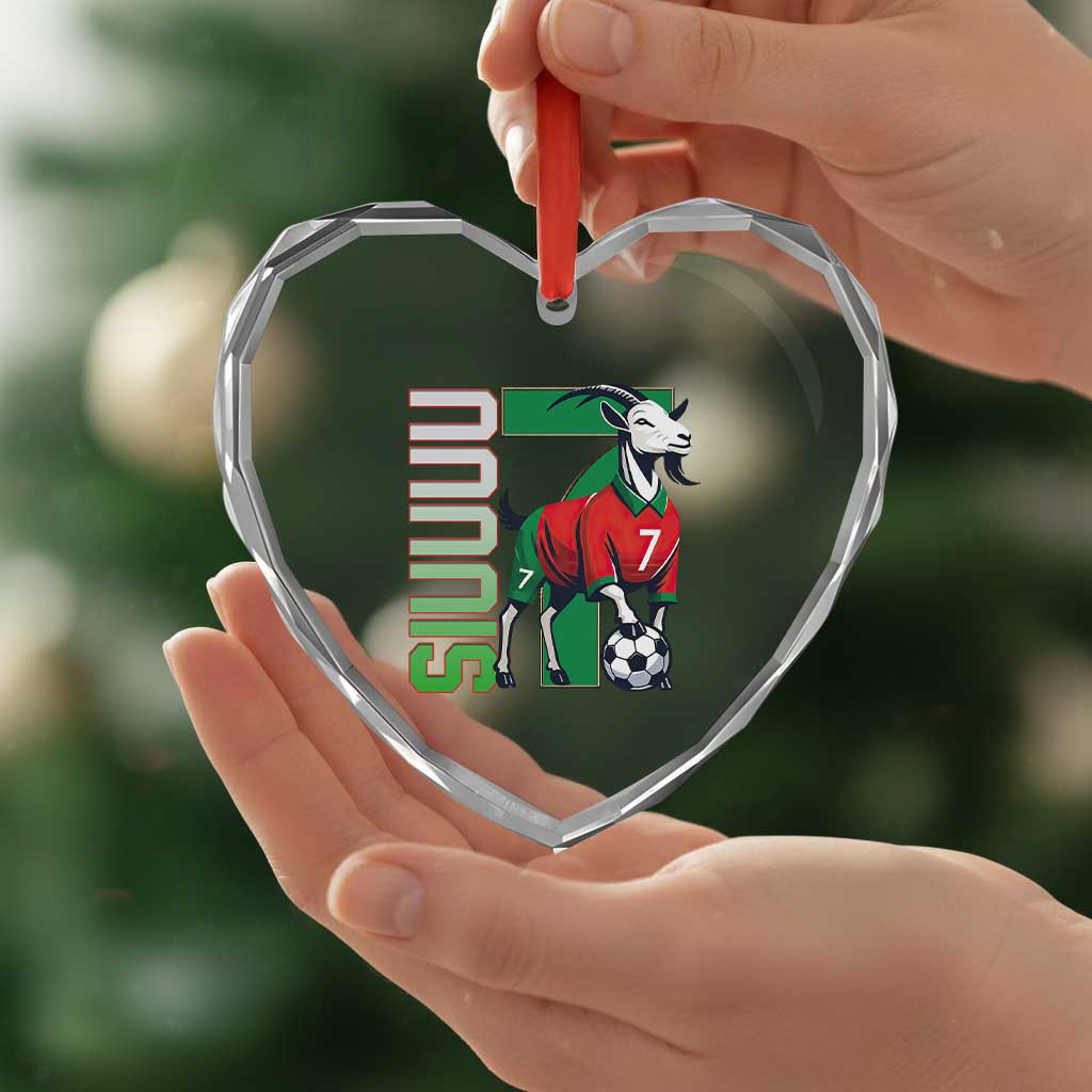 Siuuuu Game Day Soccer Celebration Heart Crystal Glass Ornament Gift For Fans TS12 Print Your Wear