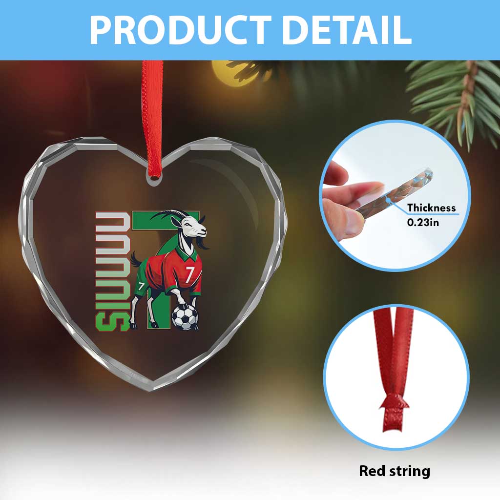 Siuuuu Game Day Soccer Celebration Heart Crystal Glass Ornament Gift For Fans TS12 Print Your Wear