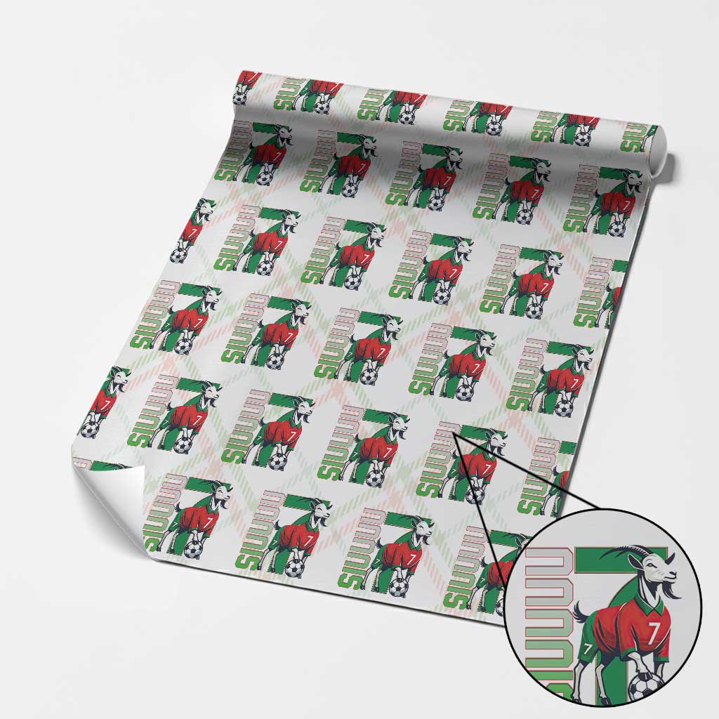 Siuuuu Game Day Soccer Celebration Wrapping Paper Roll Gift For Fans TS12 Christmas Plaid Print Your Wear