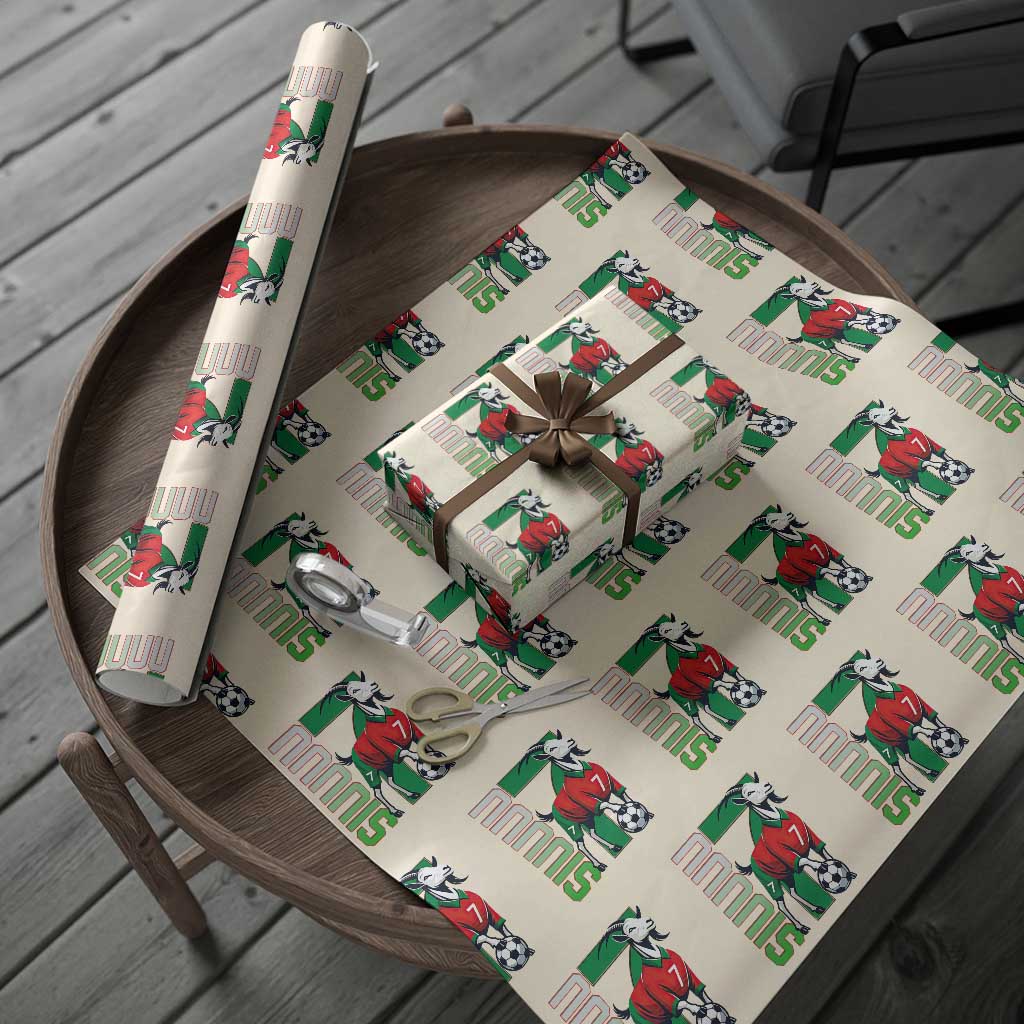 Siuuuu Game Day Soccer Celebration Wrapping Paper Roll Gift For Fans TS12 Beige Print Your Wear