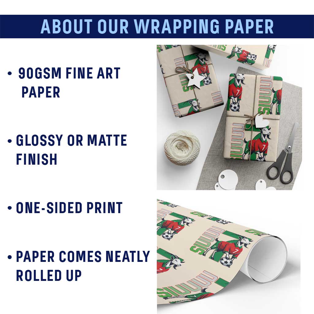 Siuuuu Game Day Soccer Celebration Wrapping Paper Roll Gift For Fans TS12 Print Your Wear
