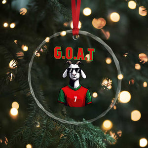 Siuuuu Goat Soccer Celebration Crystal Glass Ornament Gift For Fans TS12 Print Your Wear