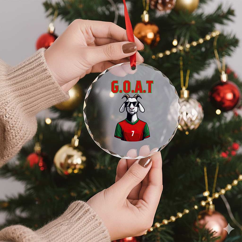 Siuuuu Goat Soccer Celebration Crystal Glass Ornament Gift For Fans TS12 Print Your Wear