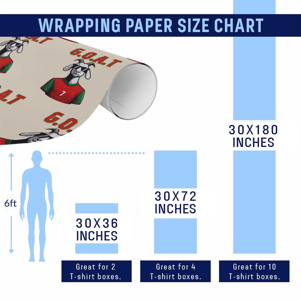 Siuuuu Goat Soccer Celebration Wrapping Paper Roll Gift For Fans TS12 Print Your Wear