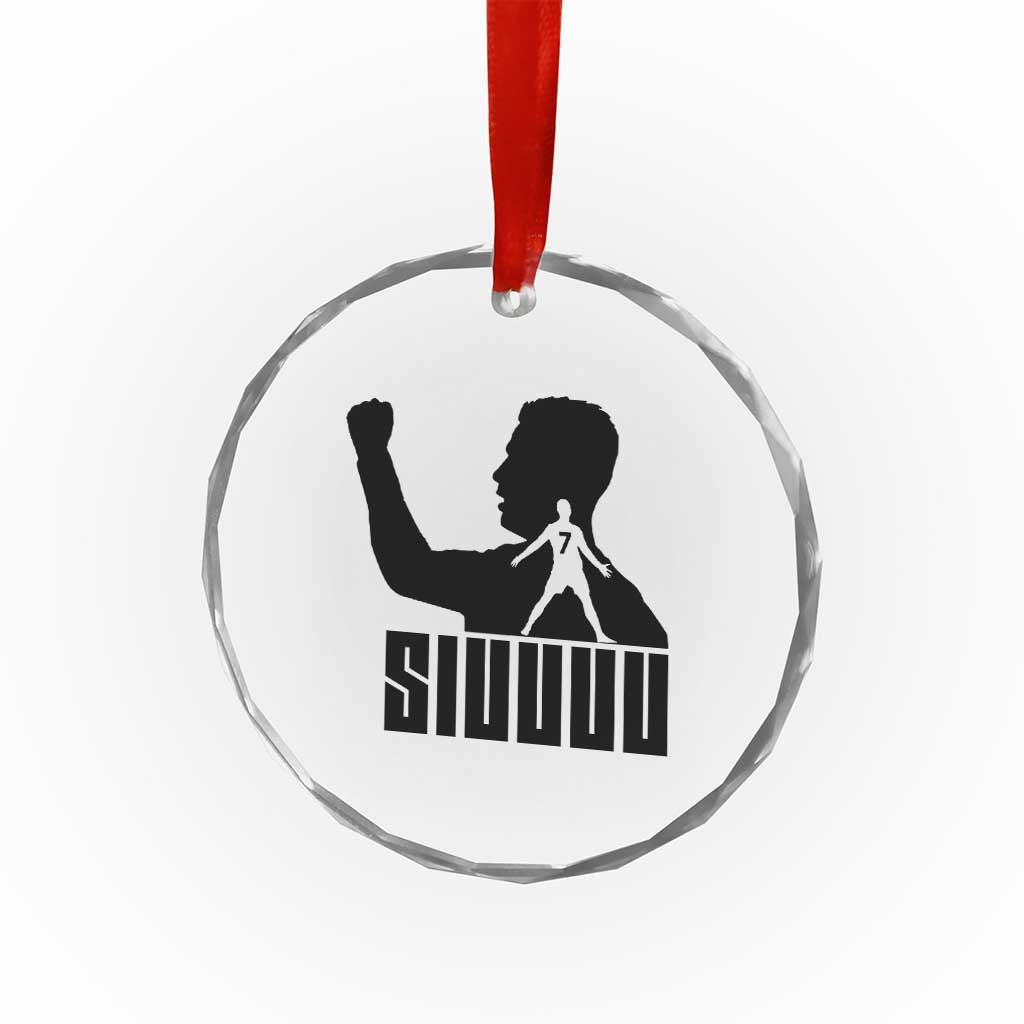 Siuuuu Number Seven Soccer Celebration Crystal Glass Ornament Funny Sport Lovers Gift TS12 Print Your Wear