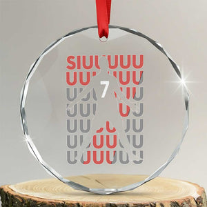 Siuuuu Soccer Celebration Crystal Glass Ornament Gift For Fans TS12 Transparent Glass 3'' Circle Print Your Wear