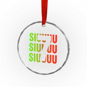 Siuuuu Soccer Celebration Crystal Glass Ornament Gift For Soccer Lovers TS12 Print Your Wear