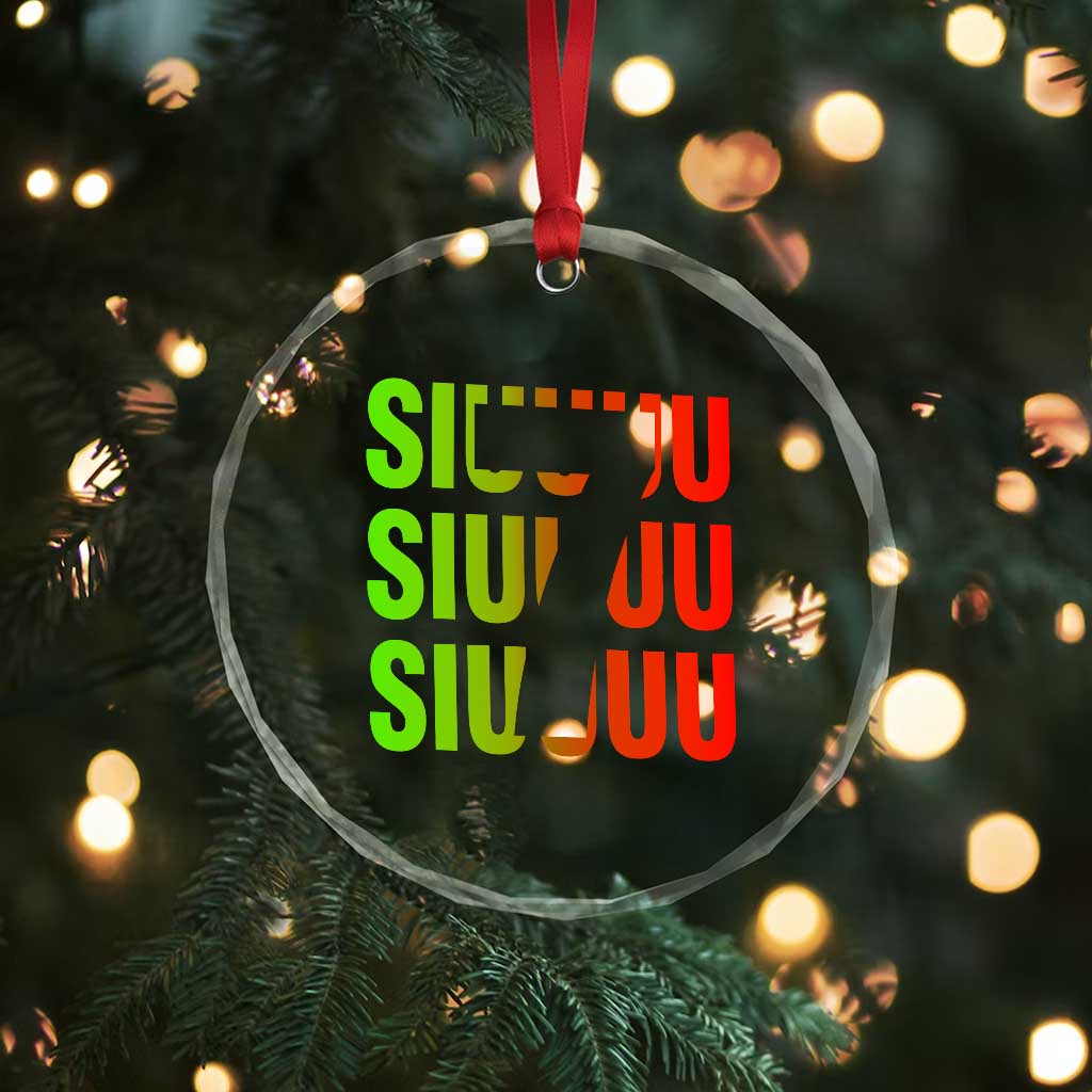 Siuuuu Soccer Celebration Crystal Glass Ornament Gift For Soccer Lovers TS12 Print Your Wear