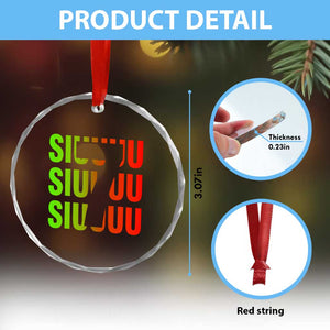 Siuuuu Soccer Celebration Crystal Glass Ornament Gift For Soccer Lovers TS12 Print Your Wear