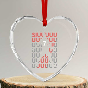 Siuuuu Soccer Celebration Heart Crystal Glass Ornament Gift For Fans TS12 Transparent Glass 3'' Heart Print Your Wear