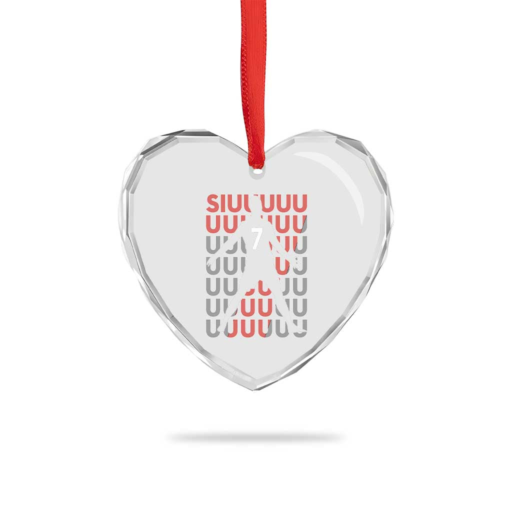 Siuuuu Soccer Celebration Heart Crystal Glass Ornament Gift For Fans TS12 Print Your Wear