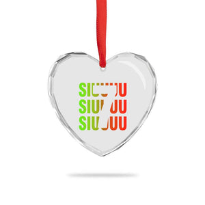 Siuuuu Soccer Celebration Heart Crystal Glass Ornament Gift For Soccer Lovers TS12 Print Your Wear