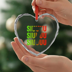Siuuuu Soccer Celebration Heart Crystal Glass Ornament Gift For Soccer Lovers TS12 Print Your Wear
