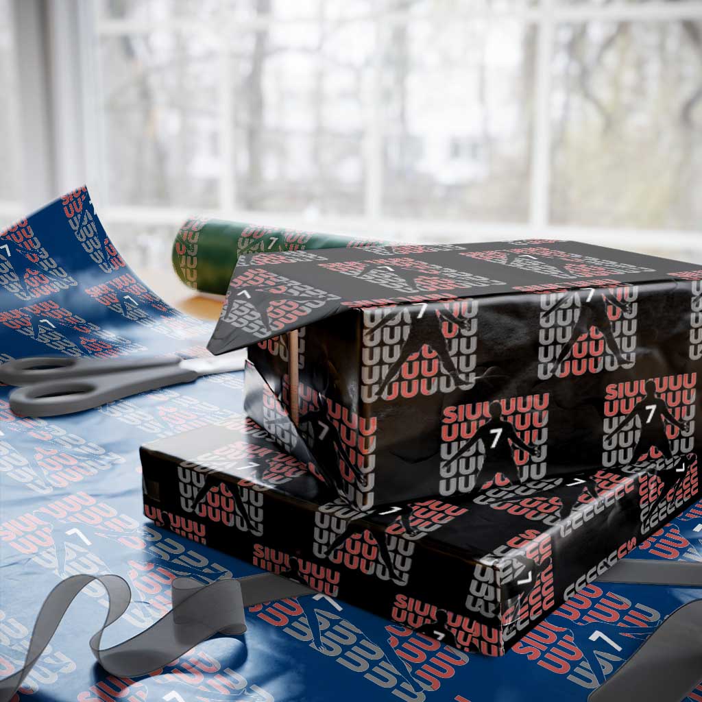 Siuuuu Soccer Celebration Wrapping Paper Roll Gift For Fans TS12 Black Print Your Wear