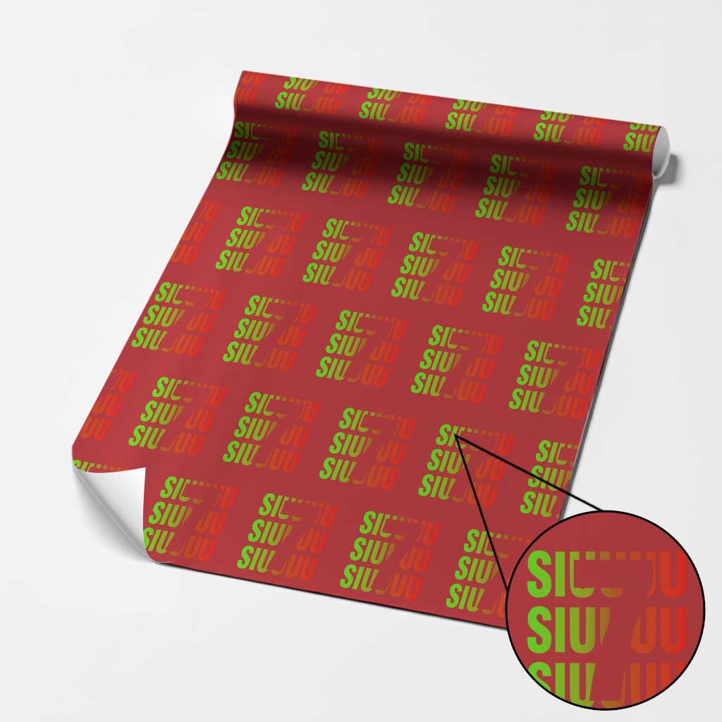 Siuuuu Soccer Celebration Wrapping Paper Roll Gift For Soccer Lovers TS12 Red Print Your Wear