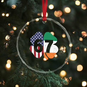 Six Seven 6 7 St Patricks Day Crystal Glass Ornament 67 Meme Irish American Ireland Flag Lucky Shamrocks TS10 Print Your Wear