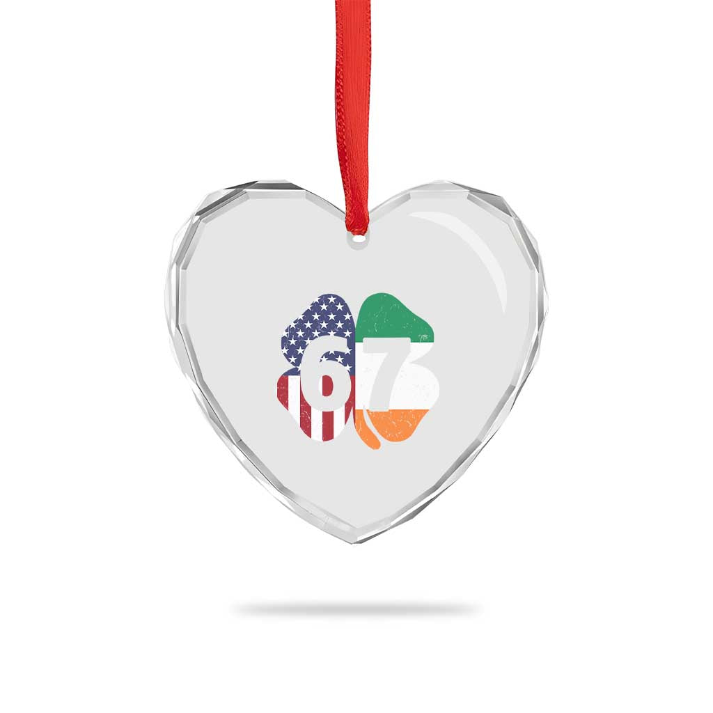 Six Seven 6 7 St Patricks Day Heart Crystal Glass Ornament 67 Meme Irish American Ireland Flag Lucky Shamrocks TS10 Print Your Wear