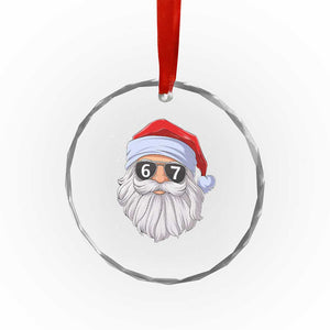 Six Seven 67 Christmas Meme Crystal Glass Ornament Funny Brainrot Santa Claus Gen Alpha Slang TS10 Print Your Wear