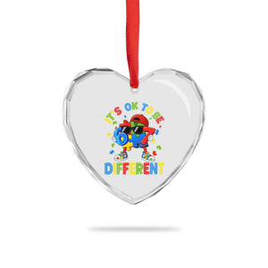 Six Seven Autism Awareness Heart Crystal Glass Ornament It Is Ok To Be Different 67 Meme Puzzle TS11 Print Your Wear