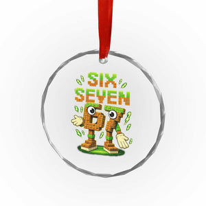 Six Seven Brainrot Italian Funny 67 Kids Gaming Meme Crystal Glass Ornament TS10 Print Your Wear