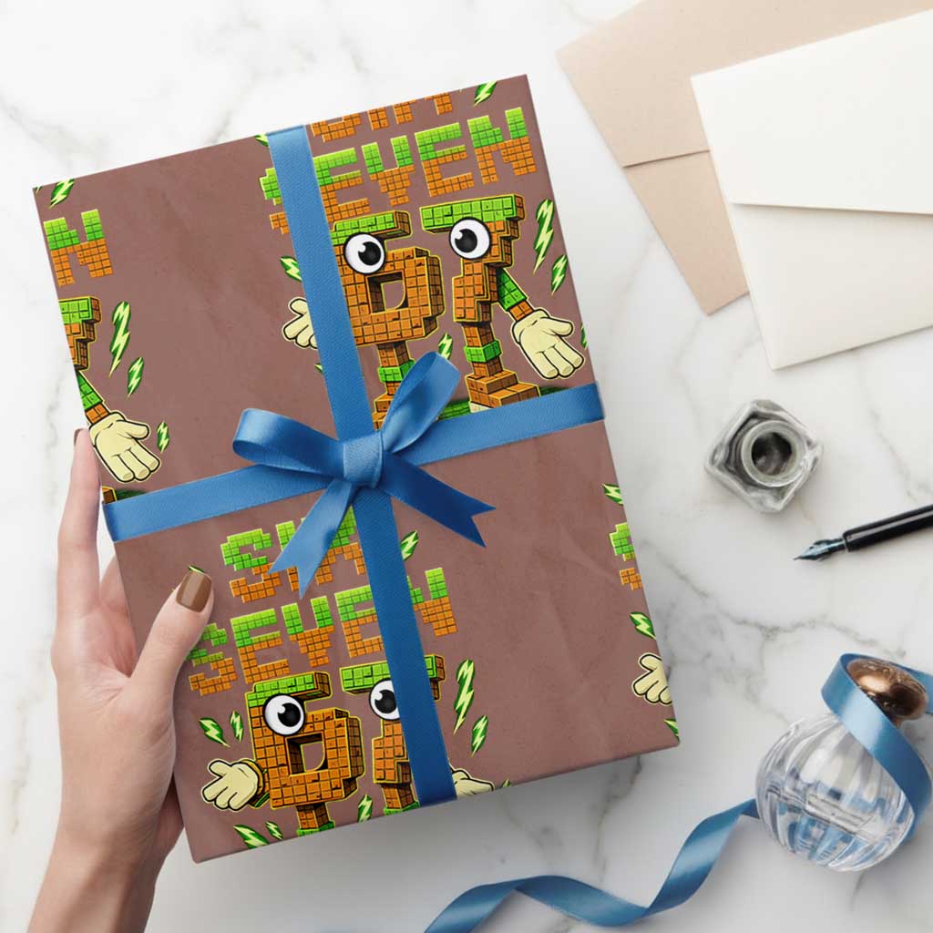 Six Seven Brainrot Italian Funny 67 Kids Gaming Meme Wrapping Paper Roll TS10 Mocha Print Your Wear