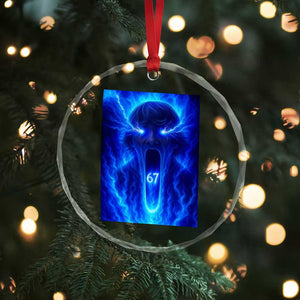 Six Seven Energy Overload Graphic Crystal Glass Ornament 67 Mason Kid Analog Horror Meme TS02 Print Your Wear