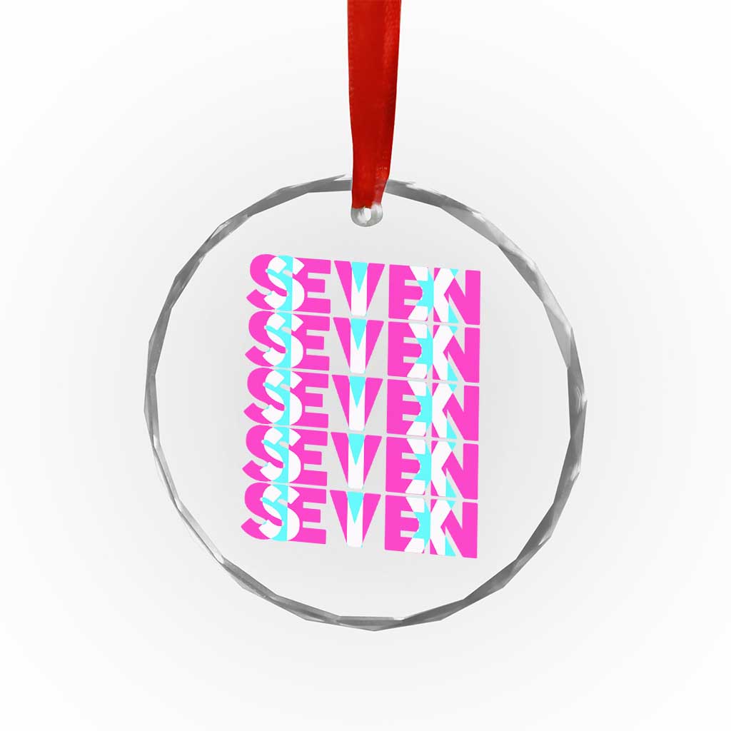 Six Seven Glitch Optical Illusion Meme Crystal Glass Ornament Funny Gen Z Alpha Gift TS12 Print Your Wear