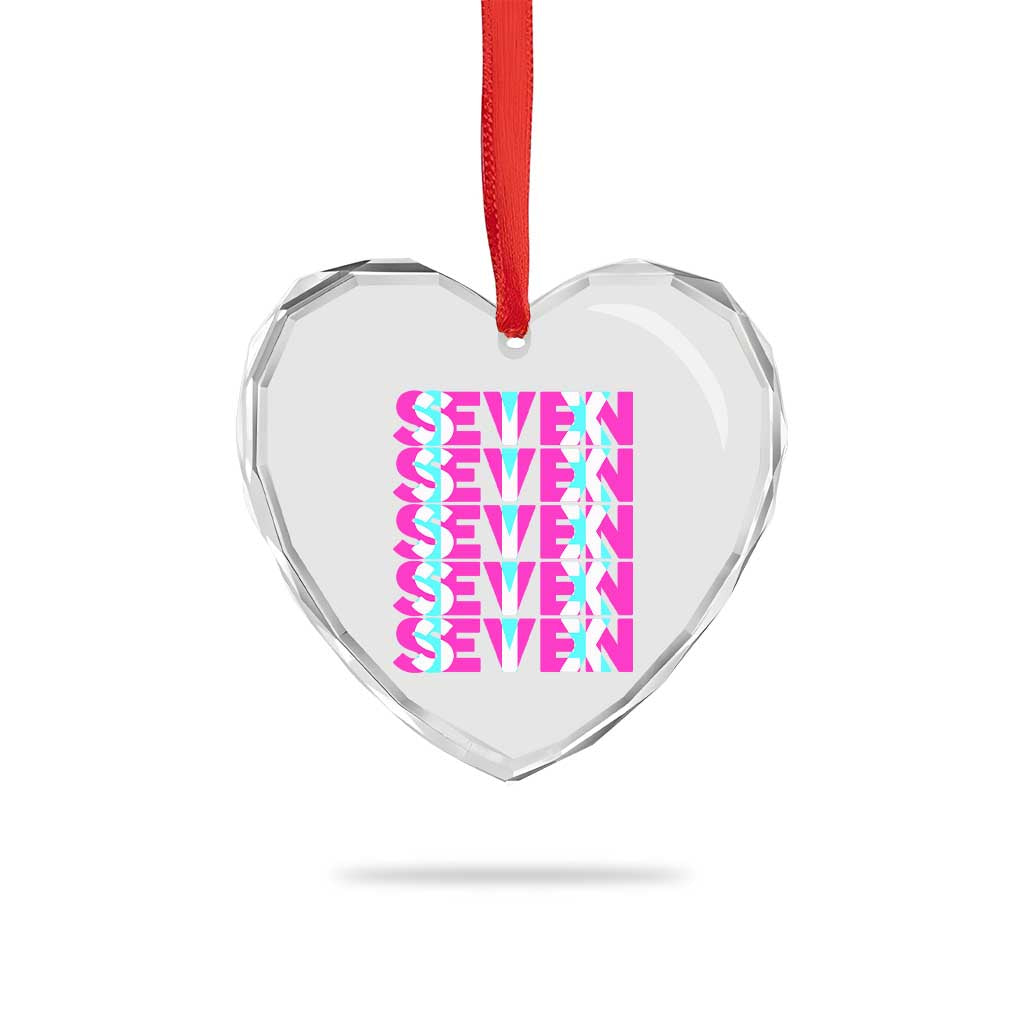 Six Seven Glitch Optical Illusion Meme Heart Crystal Glass Ornament Funny Gen Z Alpha Gift TS12 Print Your Wear