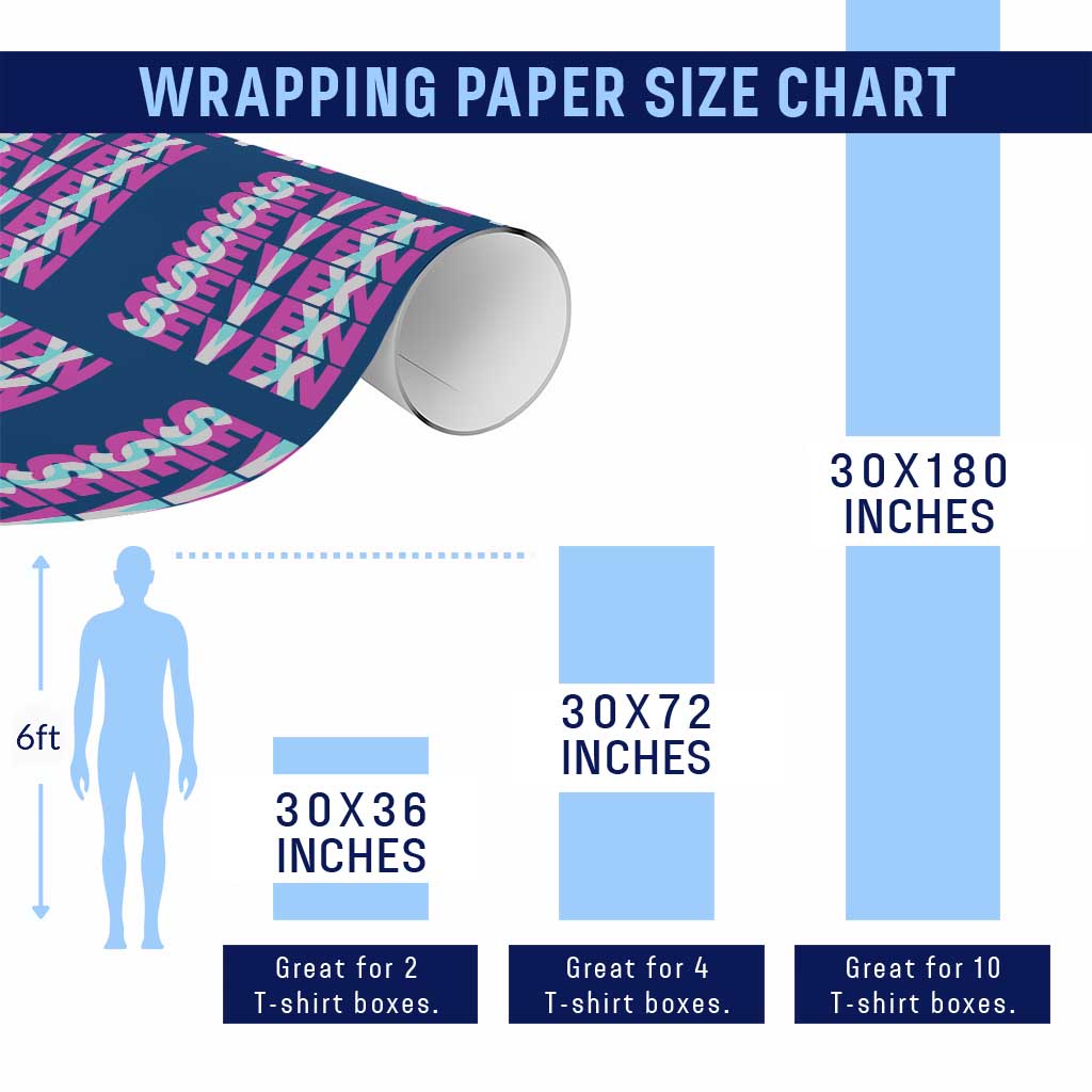 Six Seven Glitch Optical Illusion Meme Wrapping Paper Roll Funny Gen Z Alpha Gift TS12 Print Your Wear