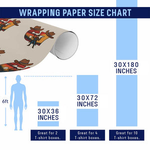 Six Seven Meme Cowboy Wrapping Paper Roll Funny Western 67 Trend Gift TS12 Print Your Wear