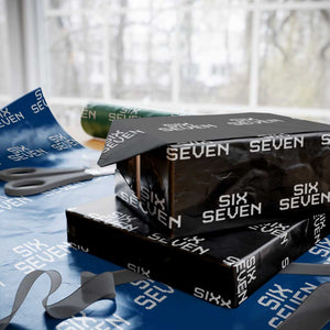 Six Seven Meme Pixel 67 Gen Alpha Internet Joke Wrapping Paper Roll TS11 Black Print Your Wear