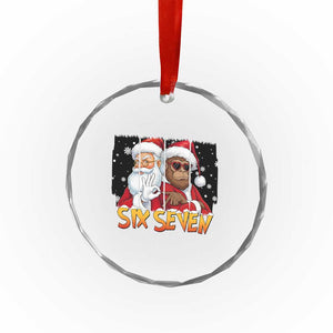 Six Seven Meme Santa Bigfoot Crystal Glass Ornament 67 Viral Gen Alpha Slang Christmas Gift TS12 Print Your Wear