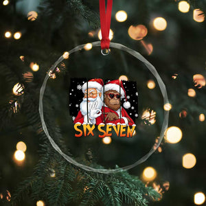 Six Seven Meme Santa Bigfoot Crystal Glass Ornament 67 Viral Gen Alpha Slang Christmas Gift TS12 Print Your Wear