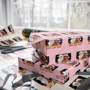 Six Seven Meme Santa Bigfoot Wrapping Paper Roll 67 Viral Gen Alpha Slang Christmas Gift TS12 Light Pink Print Your Wear