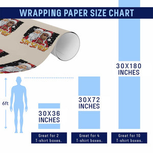Six Seven Meme Santa Bigfoot Wrapping Paper Roll 67 Viral Gen Alpha Slang Christmas Gift TS12 Print Your Wear