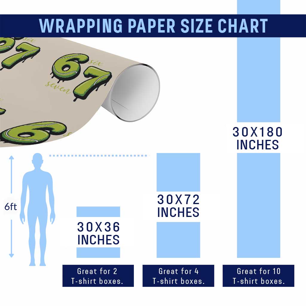 Six Seven Meme Tennis Lover Wrapping Paper Roll Gen Alpha Slang Gift TS12 Print Your Wear