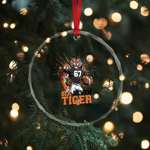 Six Seven Meme Tiger Football Crystal Glass Ornament Funny Gen Z Alpha Gift TS12 Print Your Wear