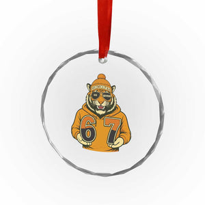 Six Seven Meme Tiger Football Fan Crystal Glass Ornament Gen Alpha Slang Gift TS12 Print Your Wear
