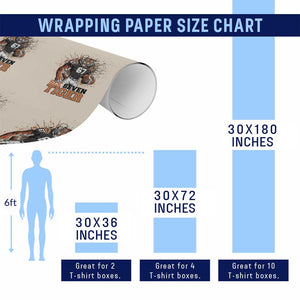Six Seven Meme Tiger Football Wrapping Paper Roll Funny Gen Z Alpha Gift TS12 Print Your Wear