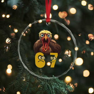 Six Seven Meme Turkey Crystal Glass Ornament Trending Gen Alpha Thanksgiving Gift TS12 Print Your Wear
