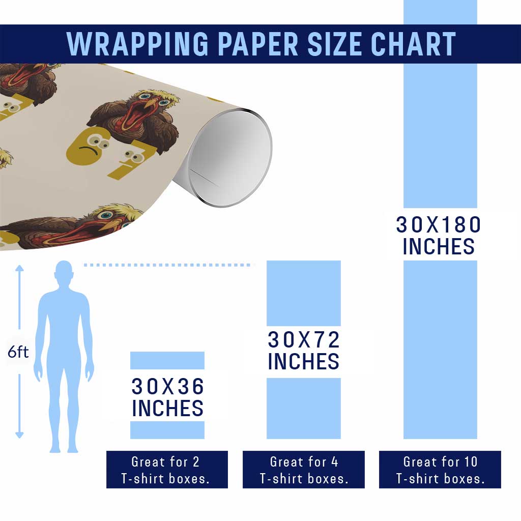 Six Seven Meme Turkey Wrapping Paper Roll Trending Gen Alpha Thanksgiving Gift TS12 Print Your Wear