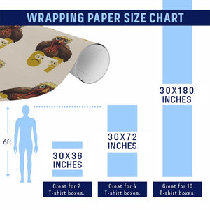 Six Seven Meme Turkey Wrapping Paper Roll Trending Gen Alpha Thanksgiving Gift TS12 Print Your Wear