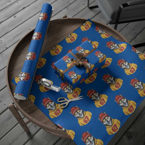 Six Seven Meme Wolf Football Fan Wrapping Paper Roll Gen Alpha Slang Gift TS12 Blue Print Your Wear