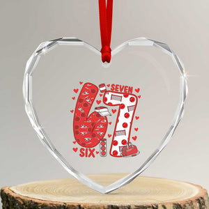 Six Seven Tennis Meme Heart Crystal Glass Ornament Funny Gen Alpha Valentine TS12 Transparent Glass 3'' Heart Print Your Wear