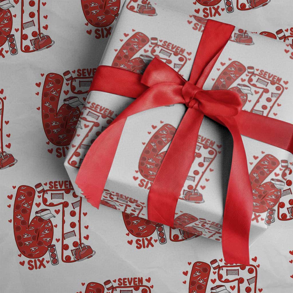 Six Seven Tennis Meme Wrapping Paper Roll Funny Gen Alpha Valentine TS12 White Print Your Wear