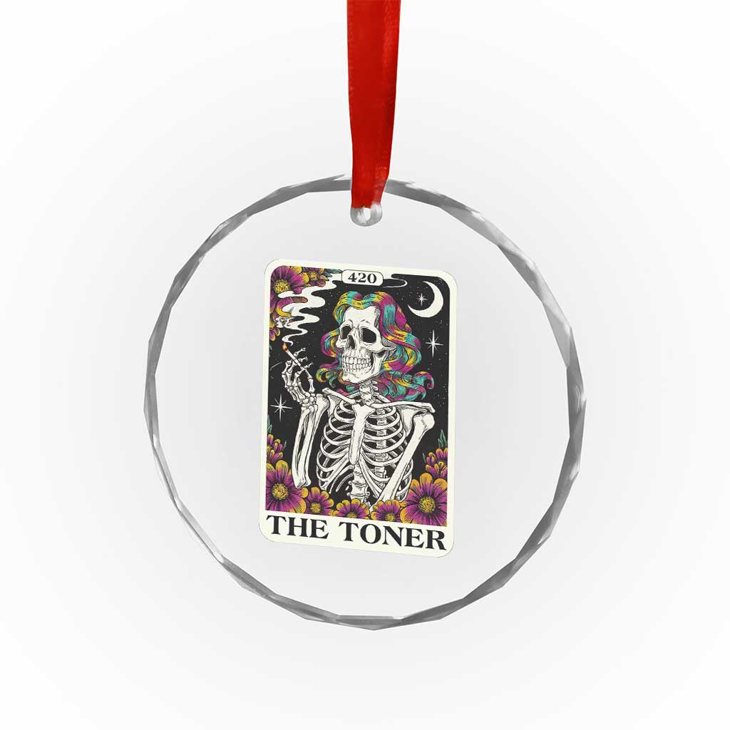 Skeleton 420 Cannabis Crystal Glass Ornament Tarot Card The Stoner Weed Lover TS02 Print Your Wear